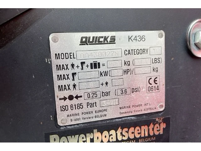 Rubberen reddingsboot quicksilver k3436 - afbeelding 5 van  16