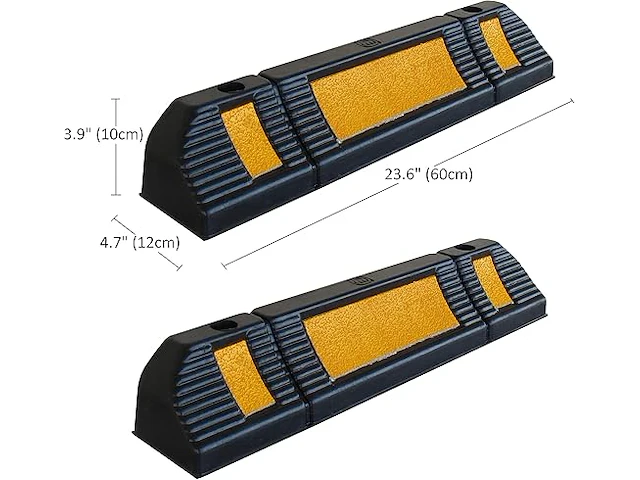 Rubberen wielstop parkeerplaats begrenzer - afbeelding 3 van  4