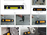 Rubberen wielstop parkeerplaats begrenzer - afbeelding 4 van  4