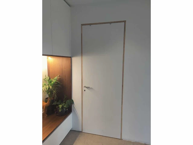 Rubberwood blokdeur met blindscharnier 228x76 - afbeelding 1 van  5