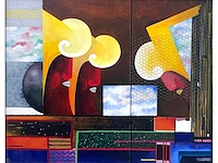 Rudi kerss - olie + mixed media op doek - afbeelding 1 van  12