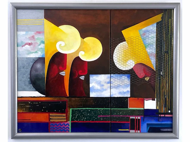 Rudi kerss - olie + mixed media op doek - afbeelding 5 van  12