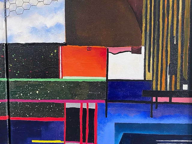 Rudi kerss - olie + mixed media op doek - afbeelding 7 van  12