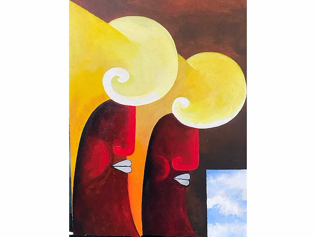 Rudi kerss - olie + mixed media op doek - afbeelding 9 van  12