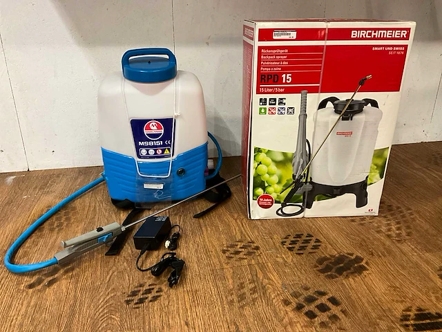 Rugspuiten 1x maruyama msb151 accu + 1x birchmeier rpd 15 liter - afbeelding 1 van  12