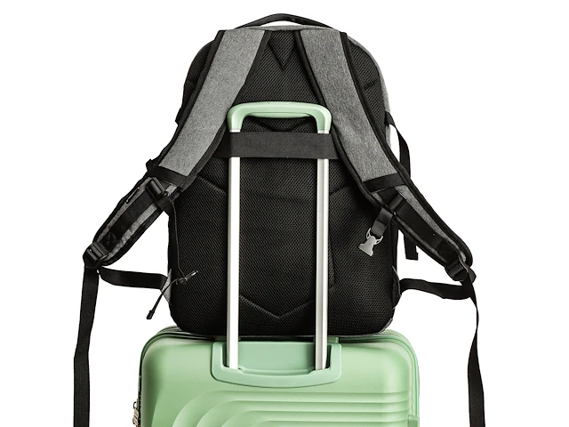 Rugzak - 28l - 50 x 35 x 15 cm. - donkergroen - polyester - afbeelding 7 van  8