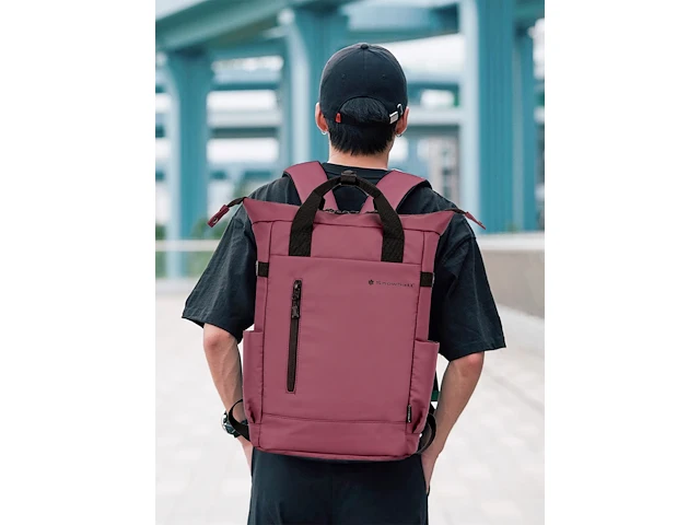 Rugzak - snowball - 17 l - polyester waterproof - 40 x 29 x 15 cm. - grijs - afbeelding 3 van  9