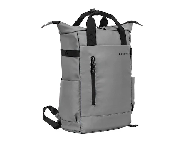 Rugzak - snowball - 17 l - polyester waterproof - 40 x 29 x 15 cm. - grijs - afbeelding 9 van  9