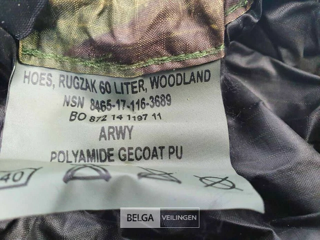 Rugzak regenhoezen 60l dpm camo (6x) - afbeelding 3 van  4