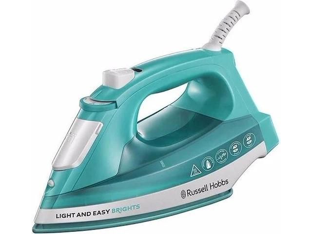 Russell hobbs 24840-56 light & easy brights aqua stoomstrijkijzer aqua/wit - afbeelding 1 van  3
