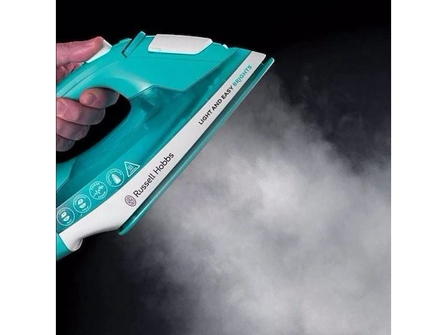 Russell hobbs 24840-56 light & easy brights aqua stoomstrijkijzer aqua/wit - afbeelding 2 van  3