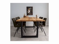 Rustiek eikenhouten tafelblad, afm 2400 x 1000 x 40mm - afbeelding 1 van  4