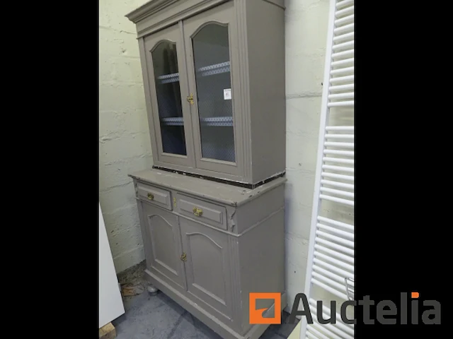Rustieke vitrine dressoirkast - afbeelding 2 van  2