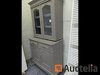 Rustieke vitrine dressoirkast - afbeelding 2 van  2