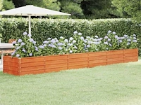 Rusty garden verhoogd bed 480x80x45 cm cortenstaal (x2) - afbeelding 1 van  8
