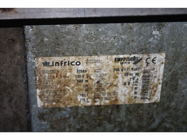 Rvs 2-deurs koelwerkbank infrico - afbeelding 8 van  8