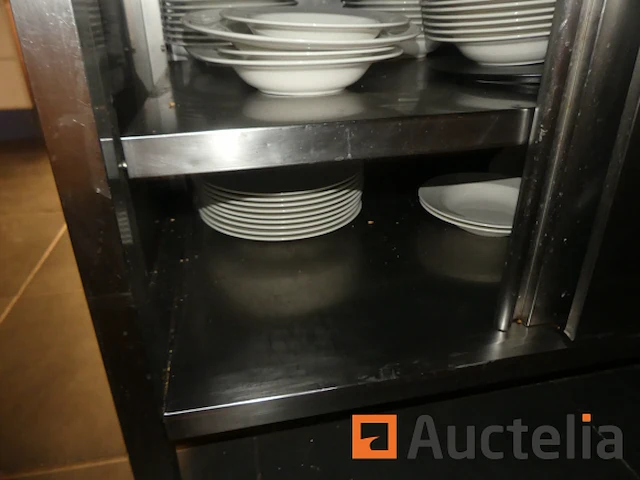 Rvs 2-deurs schuifkast en ilsa servies inhoud - afbeelding 2 van  5