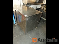 Rvs 2-deurs schuifkast en ilsa servies inhoud - afbeelding 3 van  5