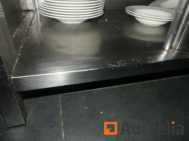 Rvs 2-deurs schuifkast en ilsa servies inhoud - afbeelding 4 van  5