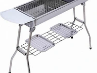 Rvs barbecue grill met draagtas - opvouwbaar en draagbaar - afm 100x70x28cm nieuw en ongebruikt-ideaal op camping-mobilhome of gewoon thuis - afbeelding 1 van  4