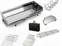 Rvs barbecue grill met draagtas - opvouwbaar en draagbaar - afm 100x70x28cm nieuw en ongebruikt-ideaal op camping-mobilhome of gewoon thuis - afbeelding 4 van  4