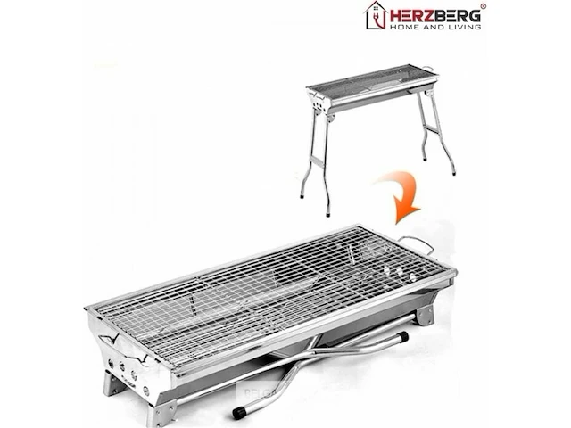 Rvs barbecue grill met draagtas - afbeelding 2 van  3