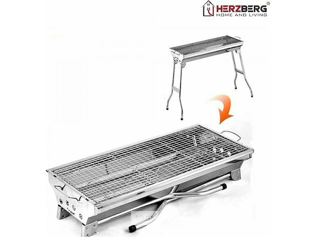 Rvs barbecue grill met draagtas - afbeelding 4 van  5