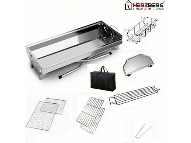 Rvs barbecue grill met draagtas - afbeelding 5 van  5