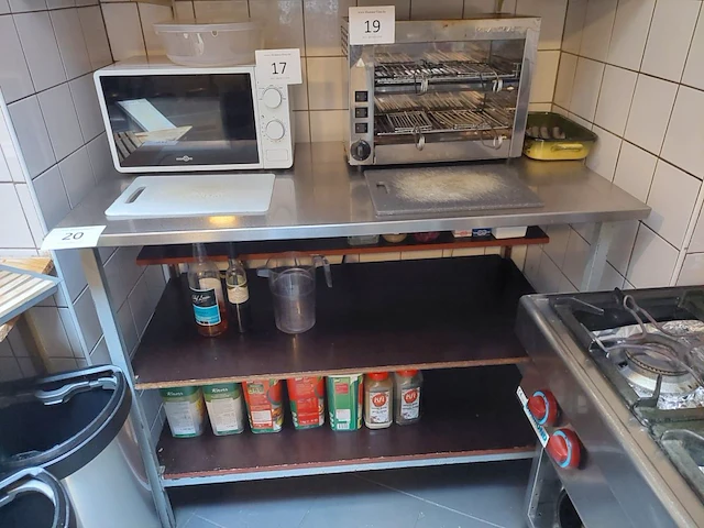 Rvs bijzettafel - afbeelding 1 van  2