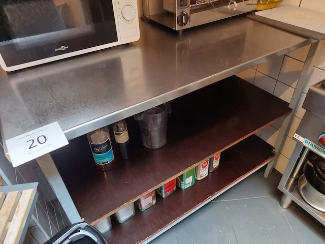 Rvs bijzettafel - afbeelding 2 van  2