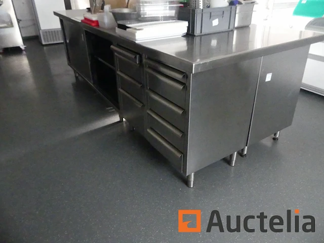 Rvs centraal eiland met toebehoren - afbeelding 7 van  12