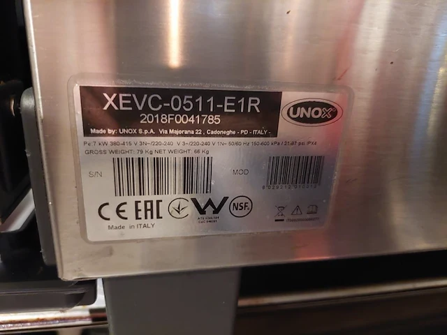 Rvs combo steamer unox mindmaps one type xevc-0511-e1r - afbeelding 8 van  10