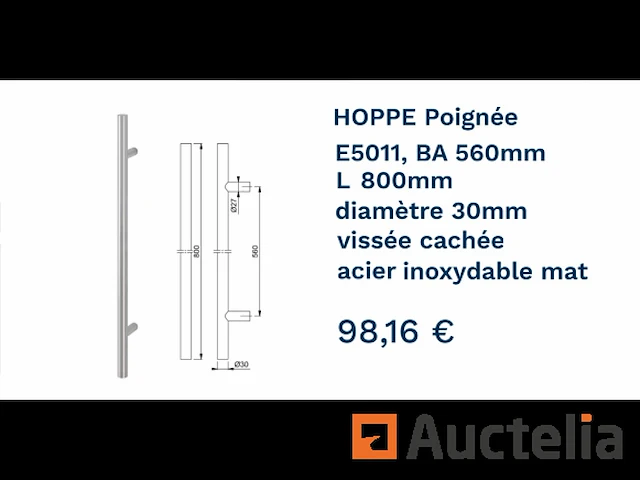 Rvs deurbinder hoppe e5011 - afbeelding 1 van  1