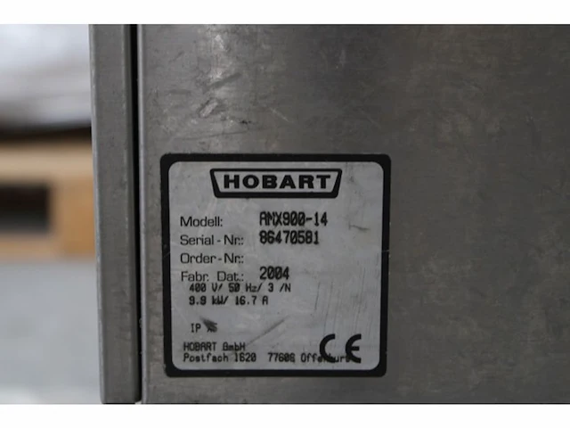 Rvs doorschuifvaatwasser hobart amx900-14 - afbeelding 5 van  7
