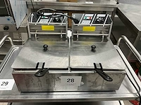 Rvs dubbele elektrische friteuse vevory b-82a - afbeelding 1 van  4