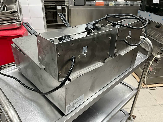 Rvs dubbele elektrische friteuse vevory b-82a - afbeelding 3 van  4
