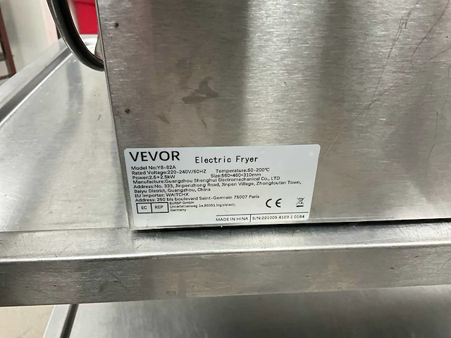 Rvs dubbele elektrische friteuse vevory b-82a - afbeelding 4 van  4