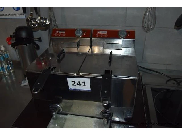 Rvs dubbele friteuse diamond - afbeelding 1 van  2