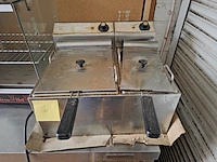 Rvs dubbele friteuse nn - afbeelding 1 van  2