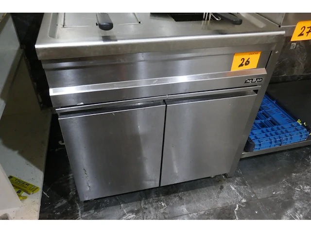Rvs dubbele friteuse op gas mbm - afbeelding 2 van  5