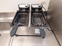 Rvs dubbele friteuse quigg - afbeelding 1 van  6