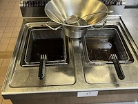 Rvs dubbele gas-friteuse berto's - afbeelding 2 van  4