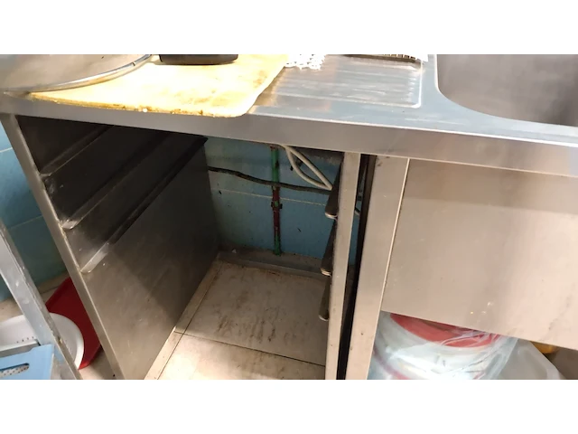 Rvs dubbele spoeltafel - afbeelding 3 van  4