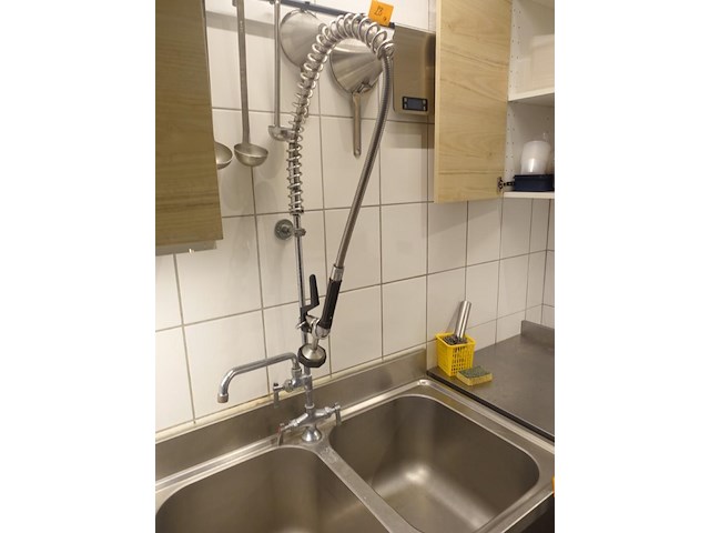 Rvs dubbele spoeltafel - afbeelding 2 van  9