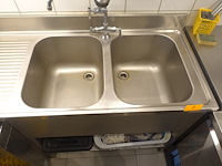 Rvs dubbele spoeltafel - afbeelding 3 van  9