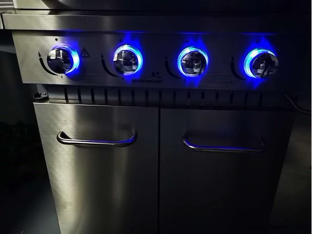 Rvs gasbarbecue keuken - 4 branders met zijbrander - afbeelding 2 van  8