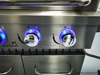 Rvs gasbarbecue keuken - 4 branders met zijbrander - afbeelding 3 van  8