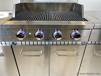 Rvs gasbarbecue keuken - 4 branders met zijbrander - afbeelding 5 van  8