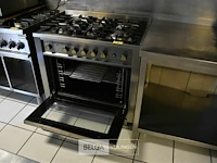 Rvs gasvuur 5 bekken oven diamond 90x60x87 - afbeelding 3 van  4