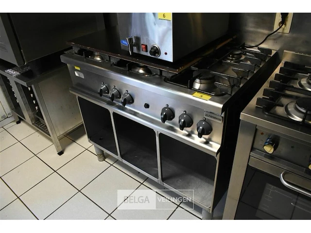 Rvs gasvuur 6 bekken alpenino 110x70x90 - afbeelding 2 van  3